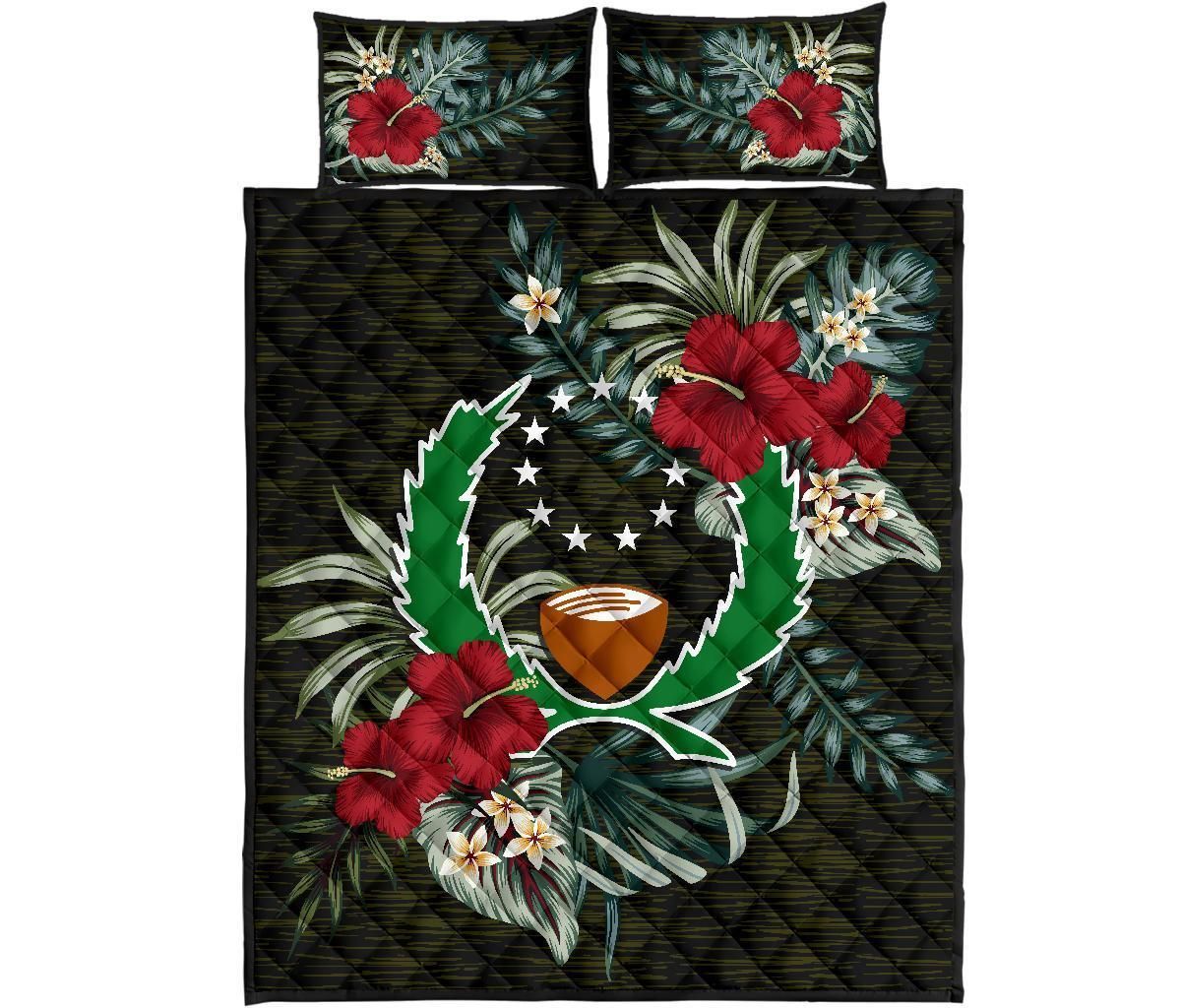 Pohnpei Polynesian Quilt Bed Set - Special Hibiscus