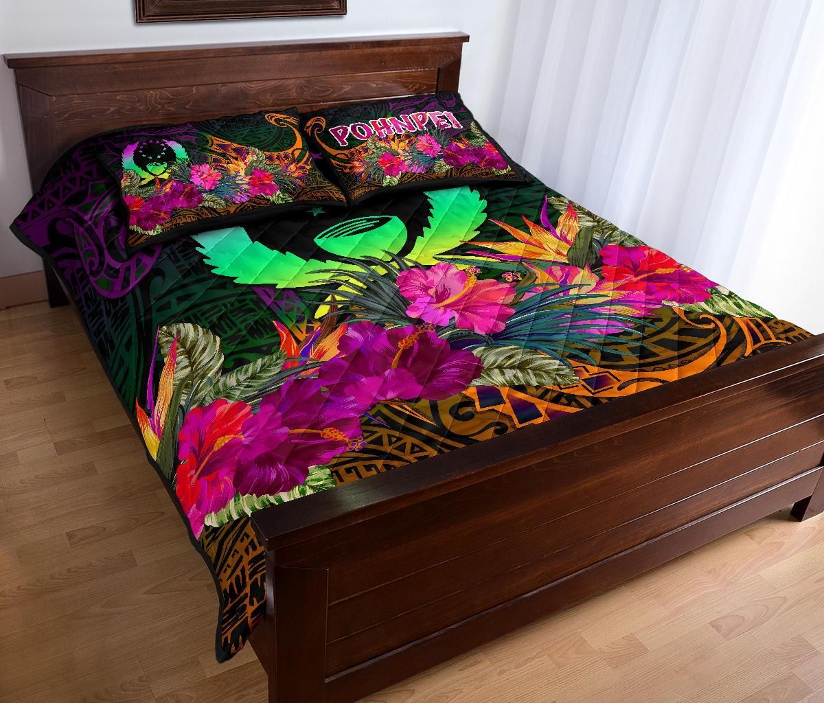 Pohnpei Quilt Bed Set - Summer Hibiscus