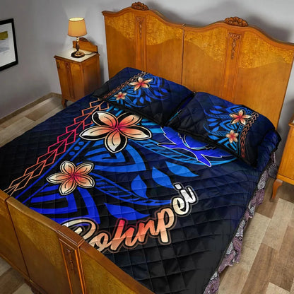 Pohnpei Quilt Bed Set - Vintage Tribal Mountain
