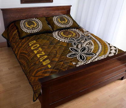 Pohnpei Quilt Bed Sets - Polynesian Boar Tusk