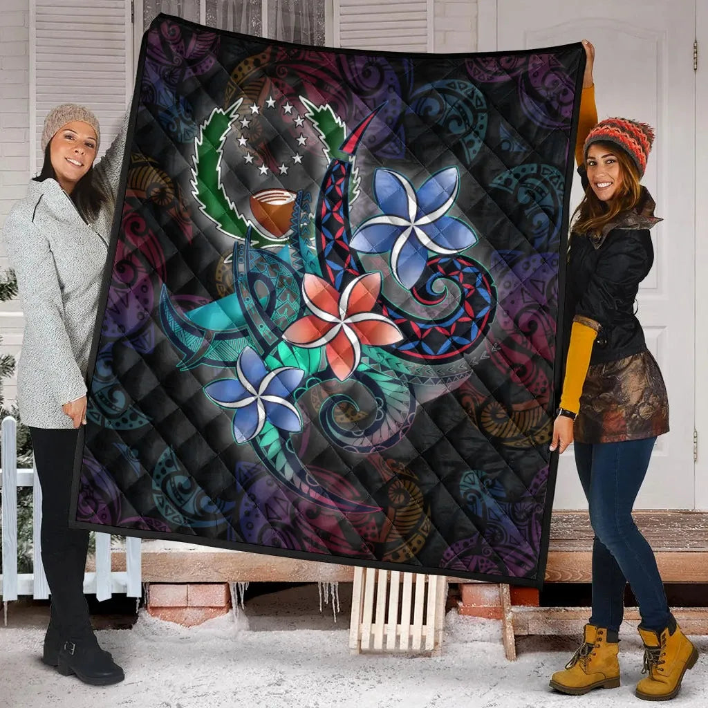 Pohnpei Quilt - Plumeria Flowers Style