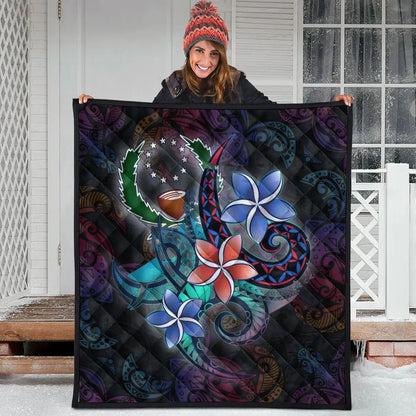 Pohnpei Quilt - Plumeria Flowers Style