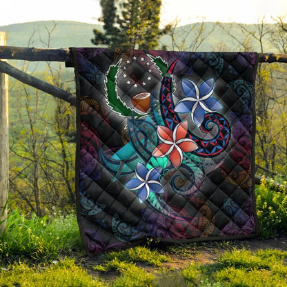 Pohnpei Quilt - Plumeria Flowers Style