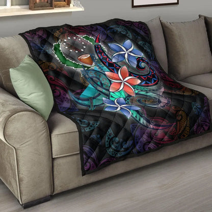 Pohnpei Quilt - Plumeria Flowers Style