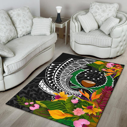 Pohnpei State Area Rug - Seal Spiral Polynesian Patterns