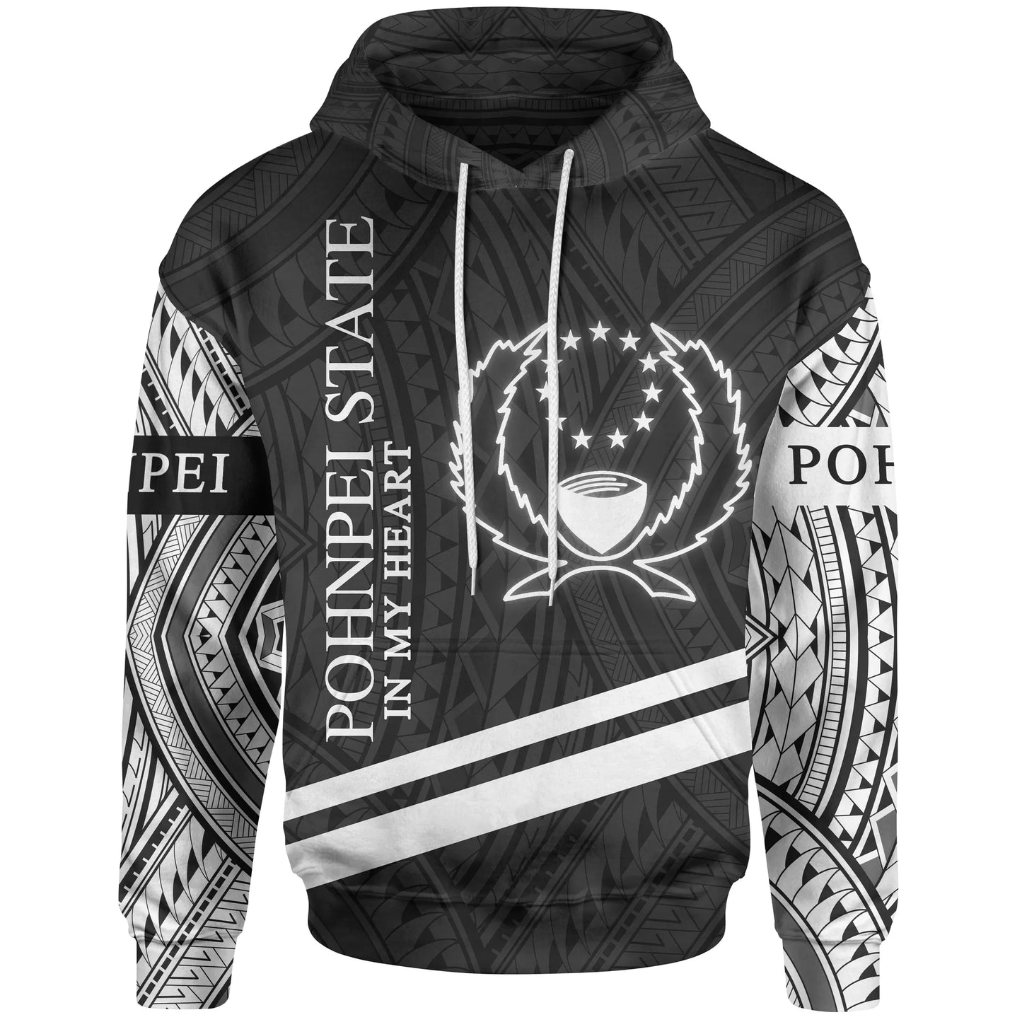 Pohnpei State Hoodie - In My Heart Style Polynesian Patterns