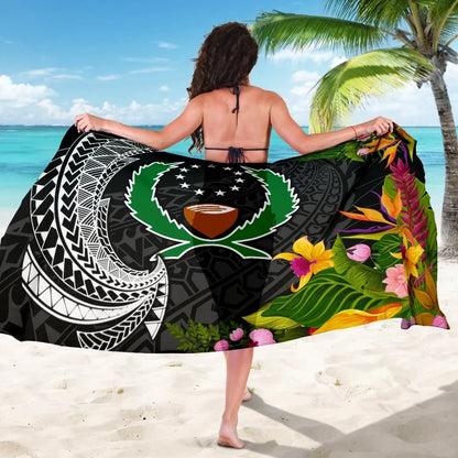 Pohnpei State Sarong - Seal Spiral Polynesian Patterns