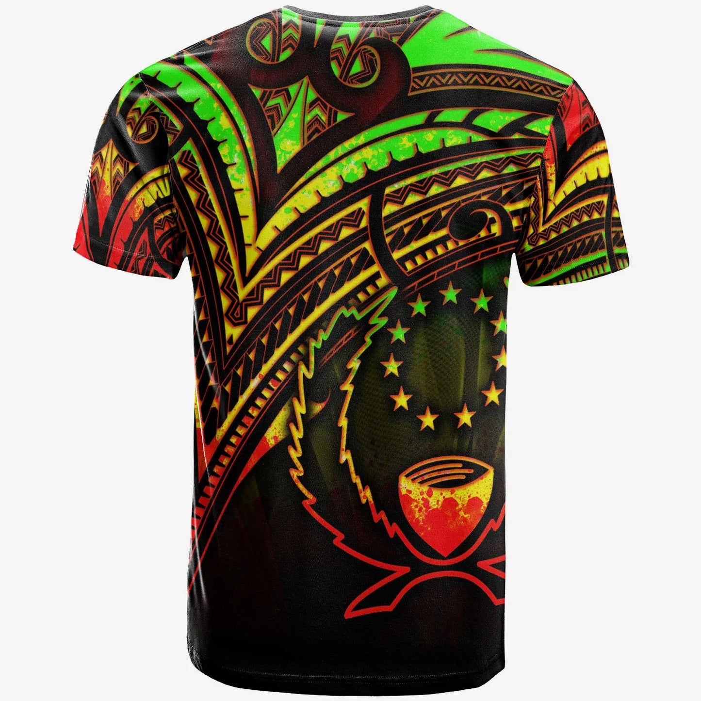 Pohnpei State T-Shirt - Reggae Color Cross Style