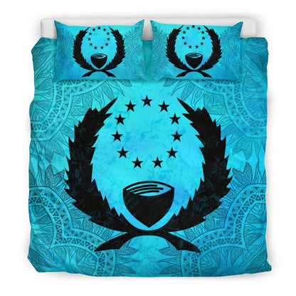 Pohnpei Duvet Cover Set - Pohnpei Flag Turquoise