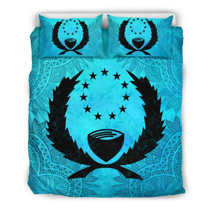 Pohnpei Duvet Cover Set - Pohnpei Flag Turquoise