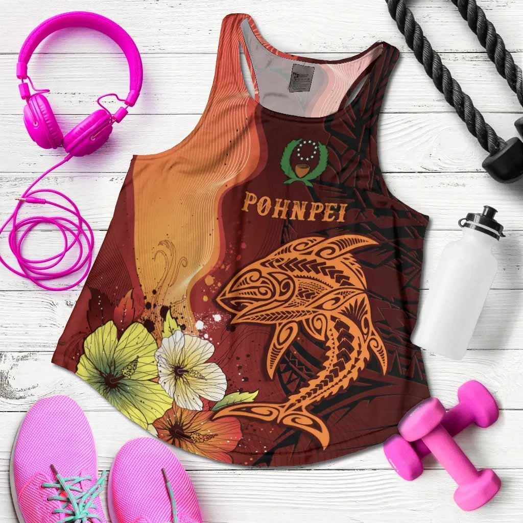 Pohnpei Women Racerback Tank - Tribal Tuna Fish
