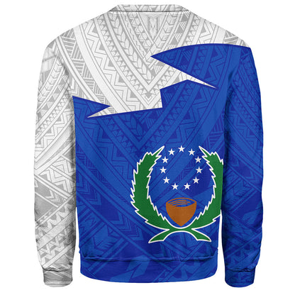 Pohnpei State Sweatshirt Polynesian Tattoo Flag And Coat Of Arms