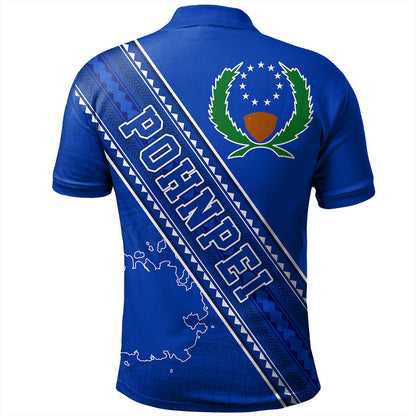 Pohnpei State Polo Shirt Flag And Coat Of Arms
