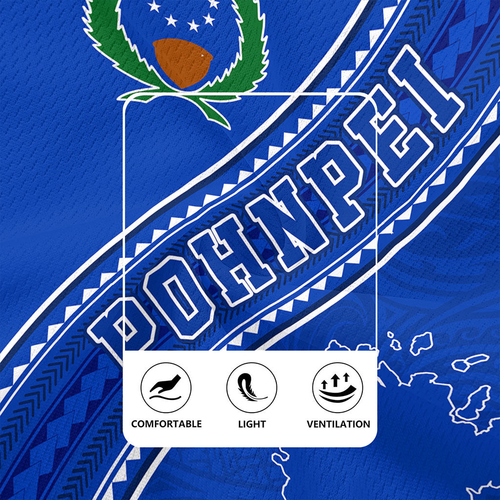 Pohnpei State Rugby Jersey Flag And Coat Of Arms
