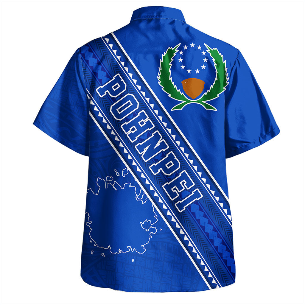 Pohnpei State Hawaiian Shirt Flag And Coat Of Arms