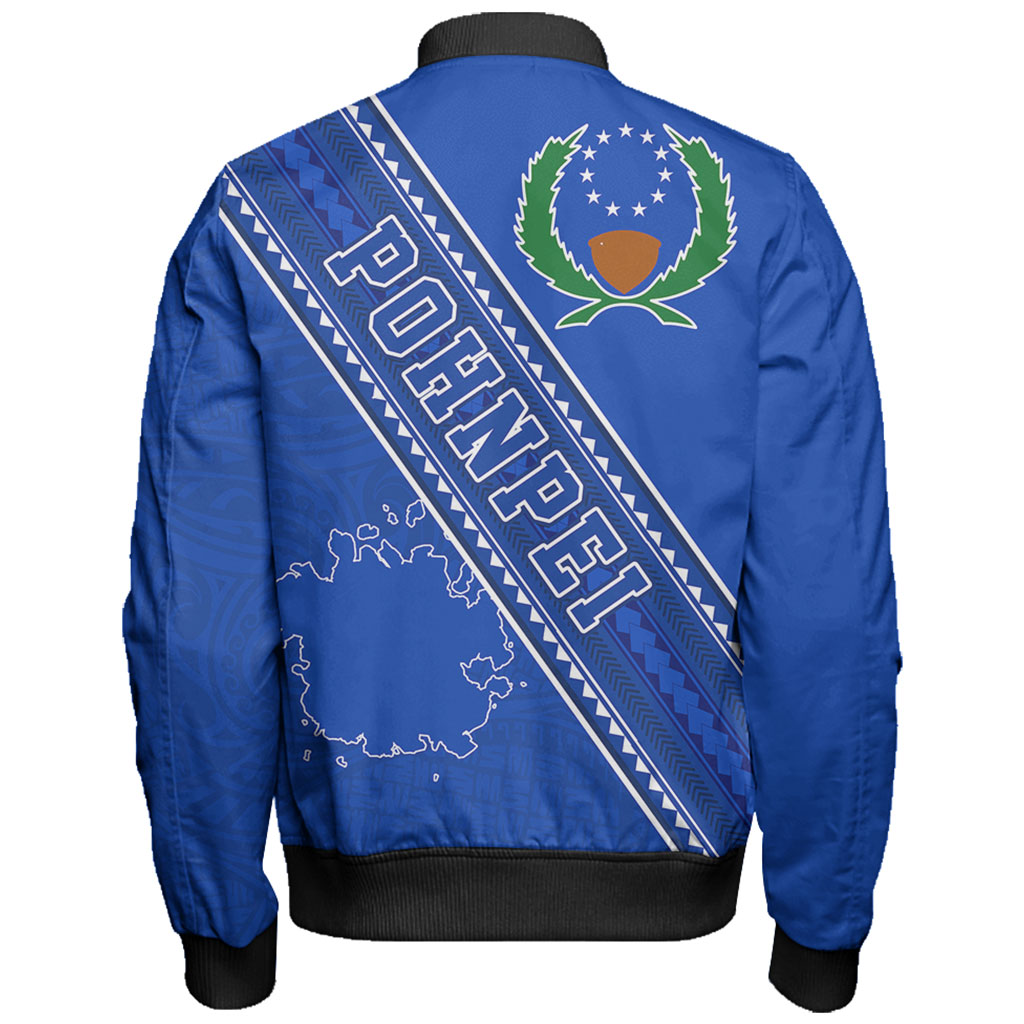 Pohnpei State Bomber Jacket Flag And Coat Of Arms