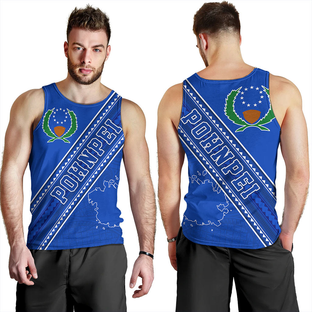 Pohnpei State Tank Top Flag And Coat Of Arms