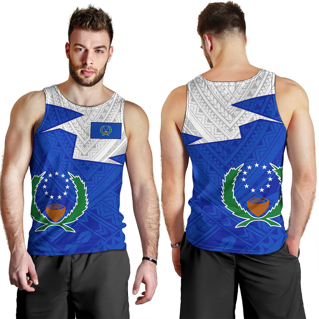 Pohnpei State Tank Top Polynesian Tattoo Flag And Coat Of Arms