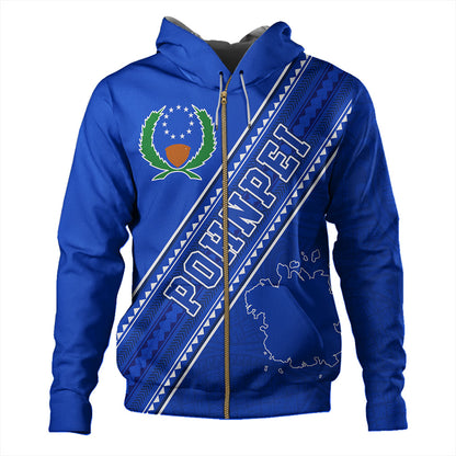 Pohnpei State Hoodie Flag And Coat Of Arms
