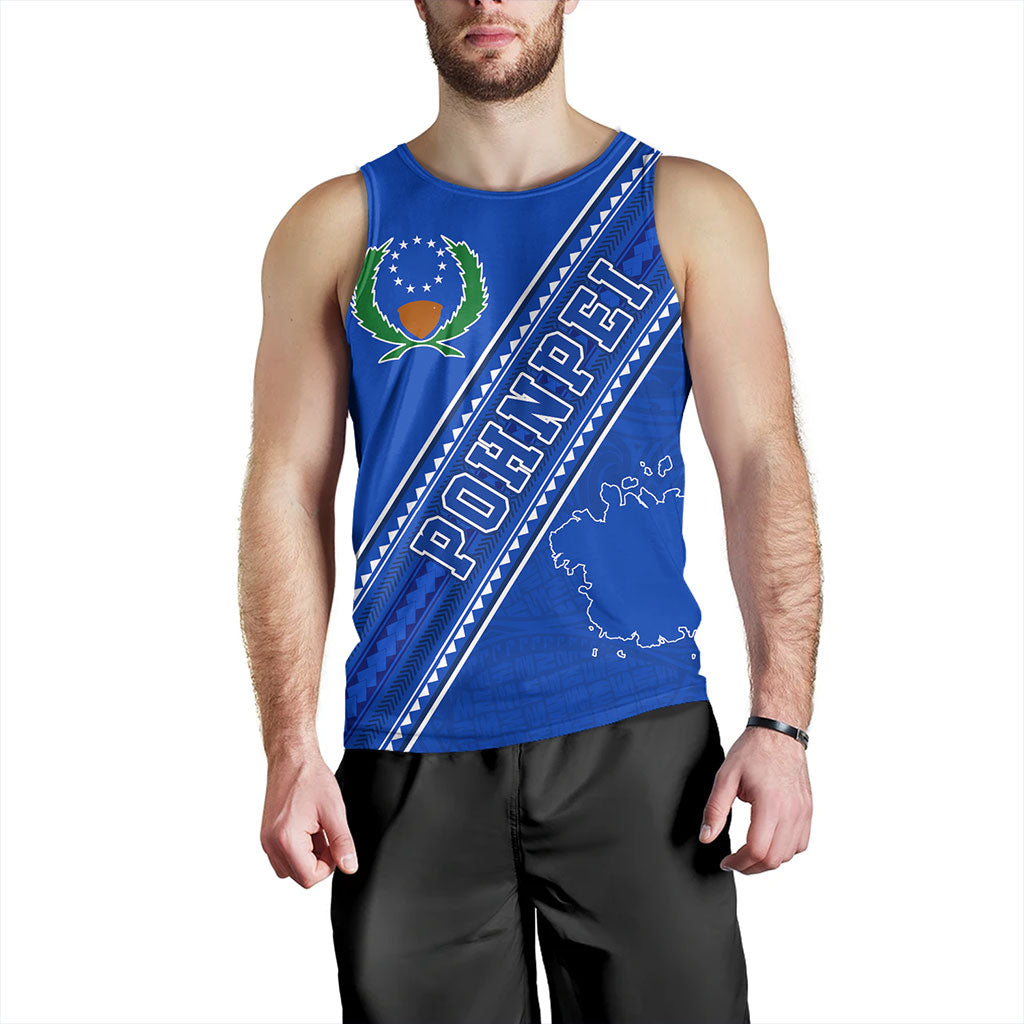 Pohnpei State Tank Top Flag And Coat Of Arms