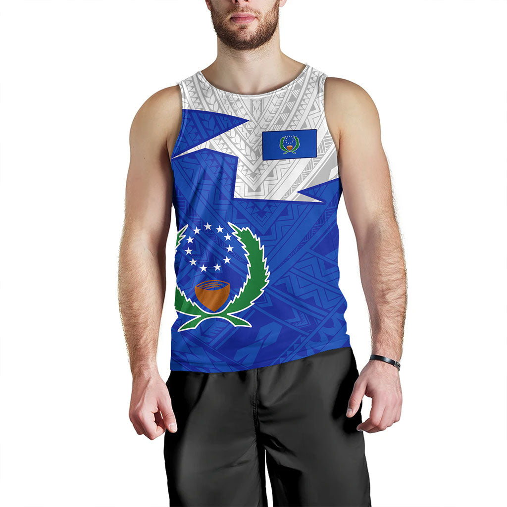 Pohnpei State Tank Top Polynesian Tattoo Flag And Coat Of Arms