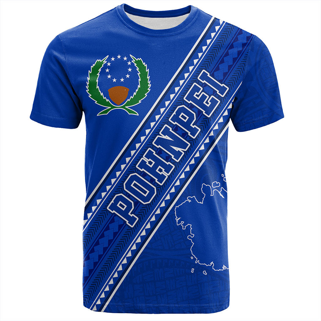 Pohnpei State T-Shirt Flag And Coat Of Arms