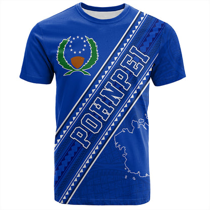 Pohnpei State T-Shirt Flag And Coat Of Arms
