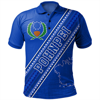 Pohnpei State Polo Shirt Flag And Coat Of Arms
