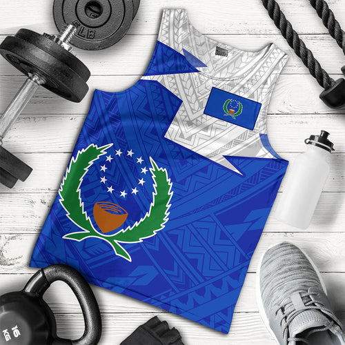 Pohnpei State Tank Top Polynesian Tattoo Flag And Coat Of Arms