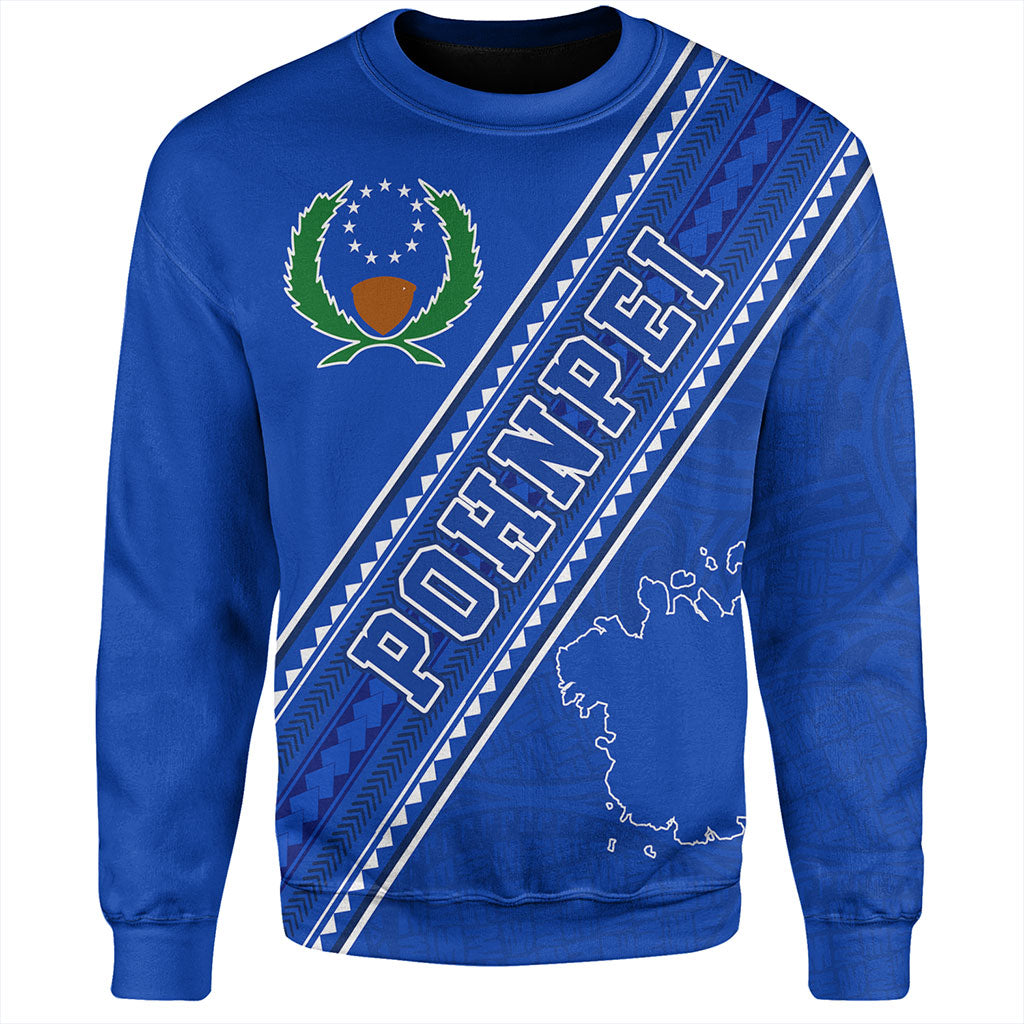 Pohnpei State Sweatshirt Flag And Coat Of Arms