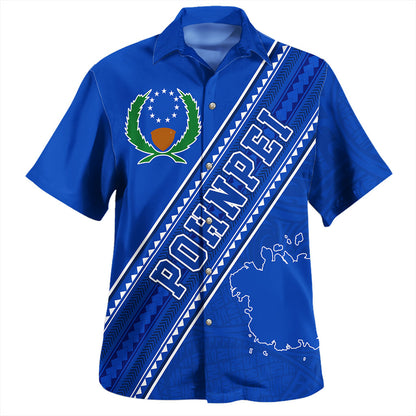 Pohnpei State Hawaiian Shirt Flag And Coat Of Arms