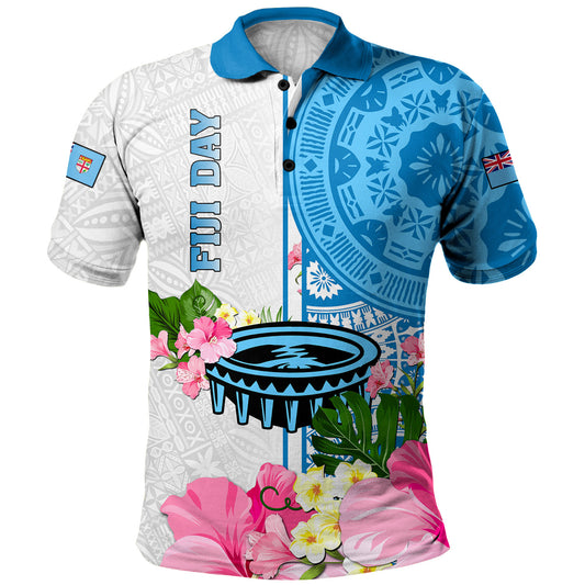Fiji Polo Shirt Tanoa Hibiscus Fijian Tapa Masi Pattern