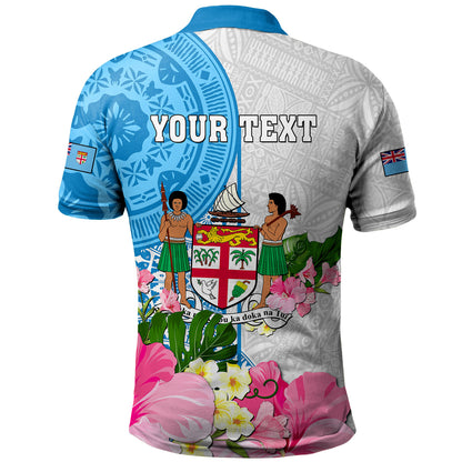 Fiji Polo Shirt Tanoa Hibiscus Fijian Tapa Masi Pattern