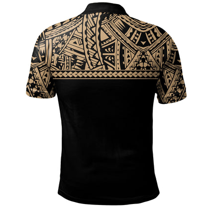 Samoa Polo Shirt Custom Army National Guard Tribal Pattern