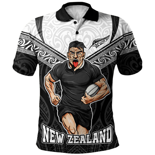 New Zealand Polo Shirt Rugby Maori Tribal Sport Style