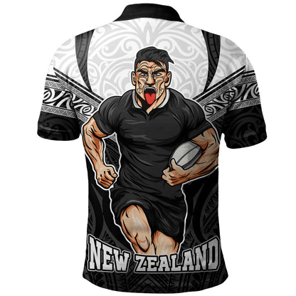 New Zealand Polo Shirt Rugby Maori Tribal Sport Style
