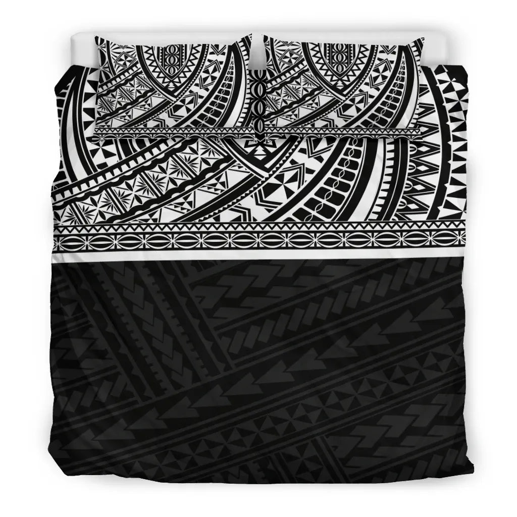 Poly Duvet Cover Set - Polynesian Black Style