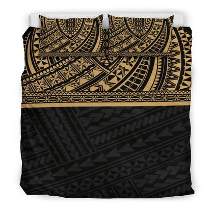 Poly Duvet Cover Set - Polynesian Gold Style