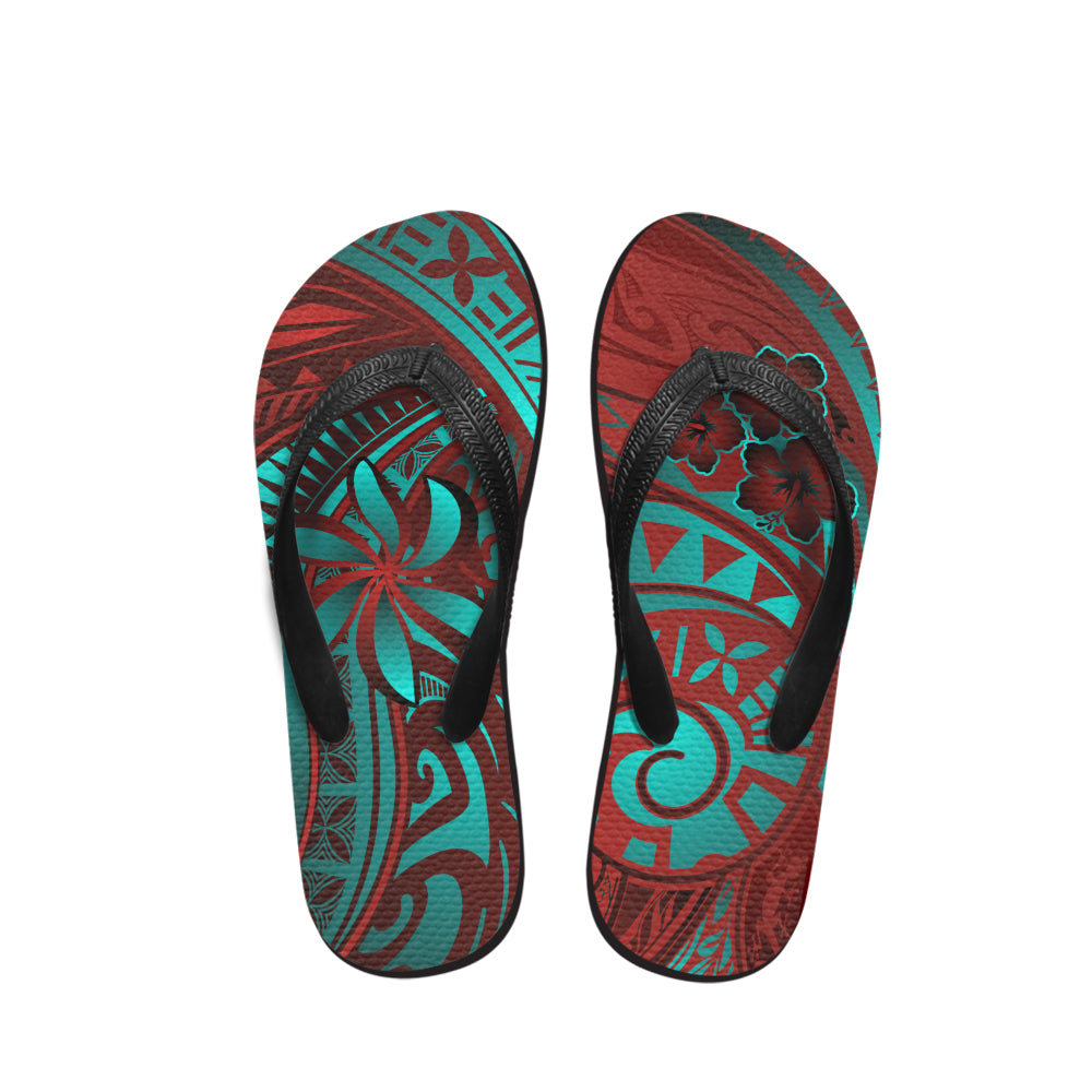 Polynesian Tribal Patterns Flip Flop 02