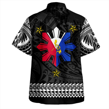 Philippines Filipinos Hawaiian Shirt Polynesian Tribal Filipinos Tattoo Sun Star With Flag