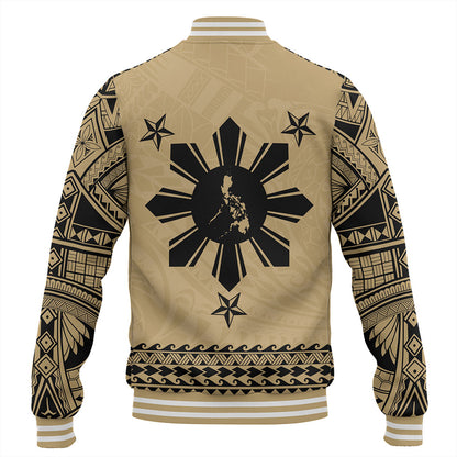 Philippines Filipinos Baseball Jacket Polynesian Tribal Filipinos Tattoo Sun Star