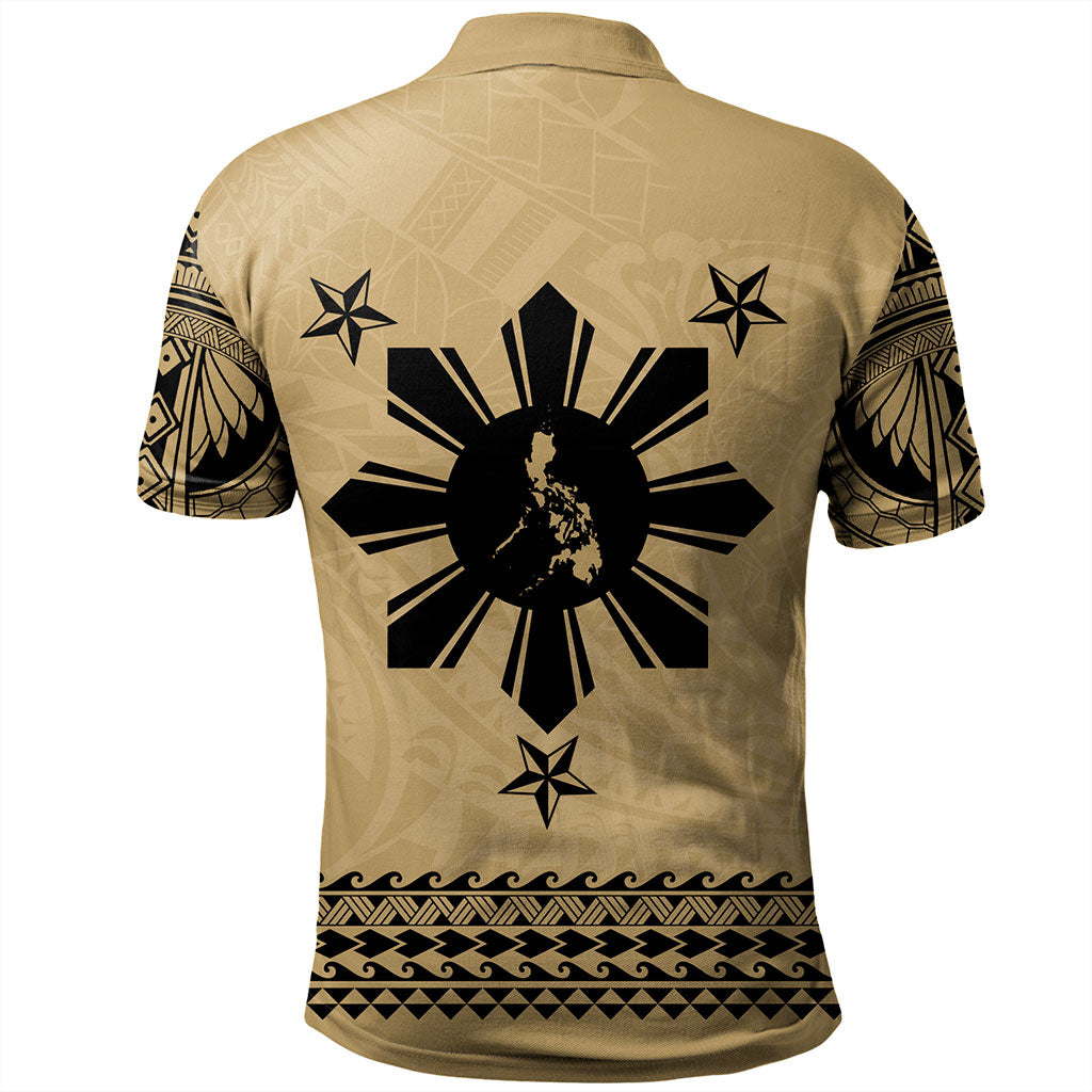 Philippines Filipinos Polo Shirt Polynesian Tribal Filipinos Tattoo Sun Star