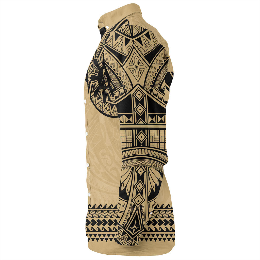 Philippines Filipinos Long Sleeve Shirt Polynesian Tribal Filipinos Tattoo Sun Star