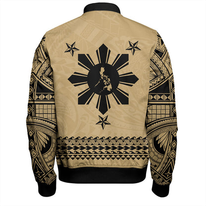 Philippines Filipinos Bomber Jacket Polynesian Tribal Filipinos Tattoo Sun Star