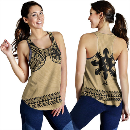 Philippines Filipinos Women Tank Polynesian Tribal Filipinos Tattoo Sun Star