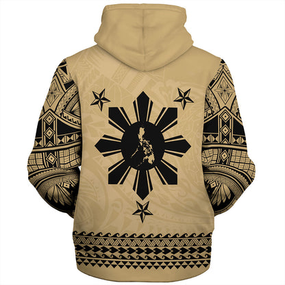 Philippines Filipinos Sherpa Hoodie Polynesian Tribal Filipinos Tattoo Sun Star