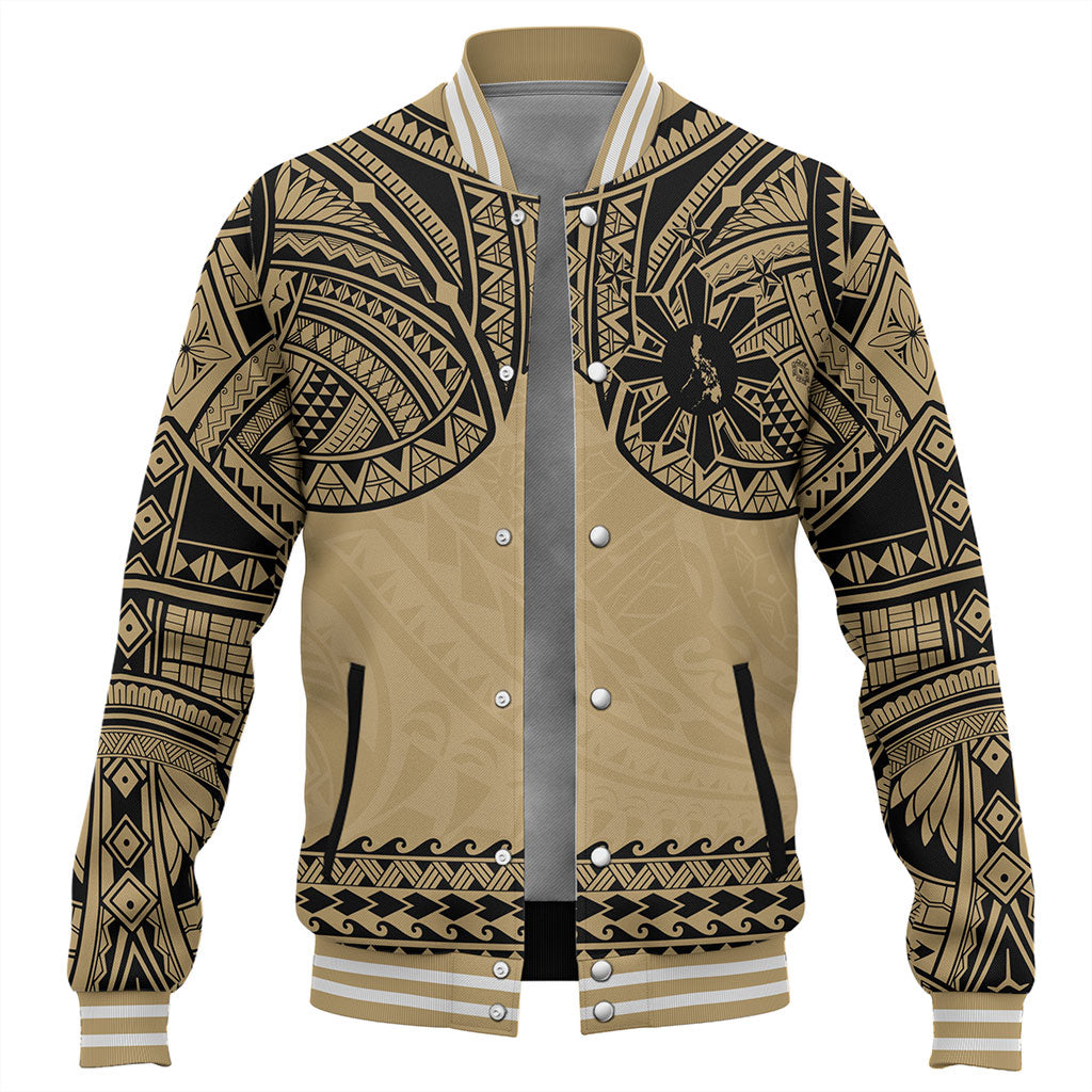 Philippines Filipinos Baseball Jacket Polynesian Tribal Filipinos Tattoo Sun Star
