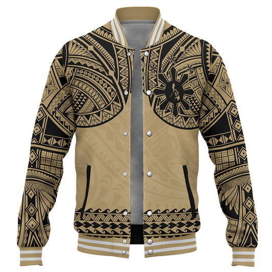 Philippines Filipinos Baseball Jacket Polynesian Tribal Filipinos Tattoo Sun Star