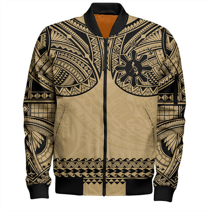 Philippines Filipinos Bomber Jacket Polynesian Tribal Filipinos Tattoo Sun Star