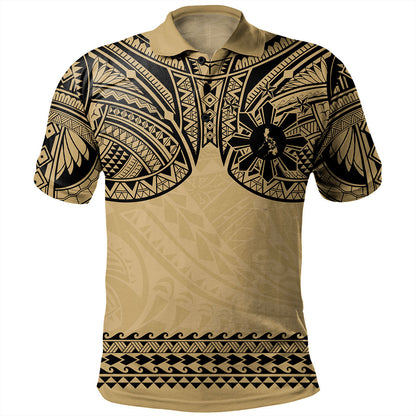 Philippines Filipinos Polo Shirt Polynesian Tribal Filipinos Tattoo Sun Star